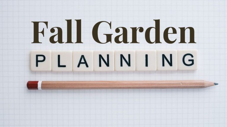 Image of a pencil with the words Fall GArden Planning