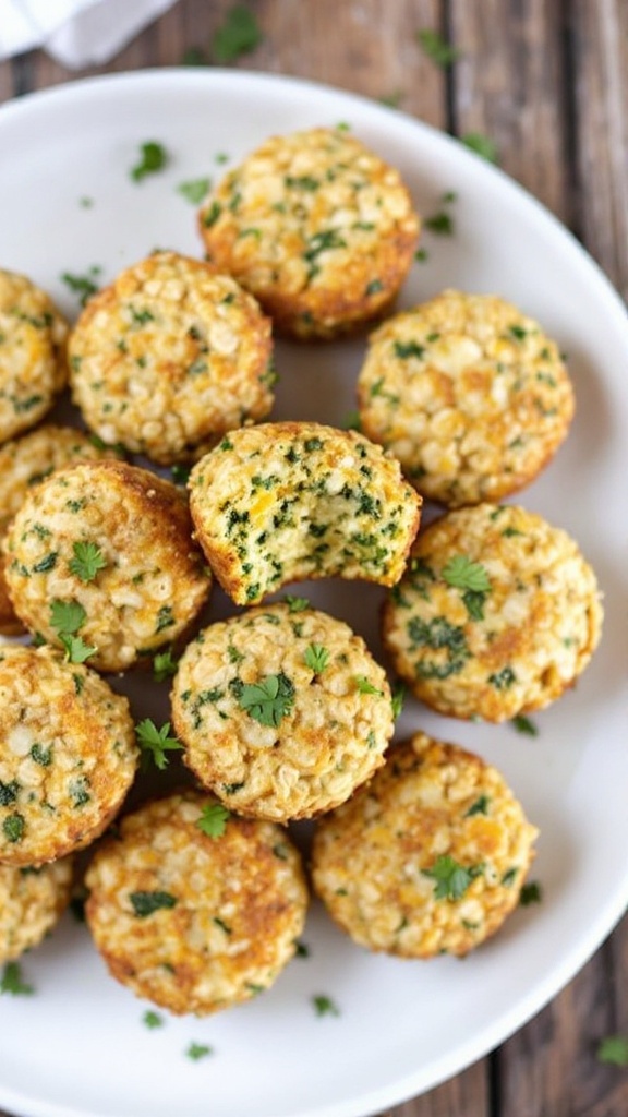 Easy-and-Nutritious-Savory-Oatmeal-Bites on s plate