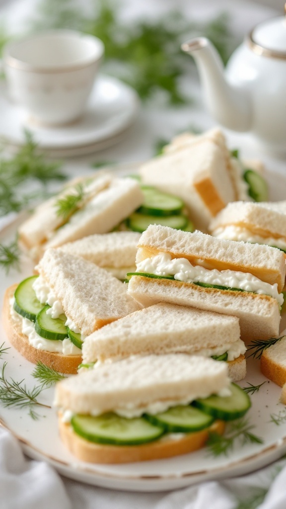 Classic Cucumber Sandwiches with Cream Cheese