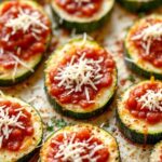 Zucchini pizza bites in a pan