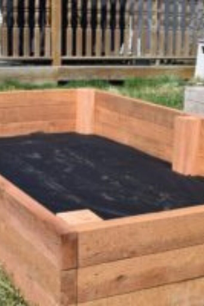 Wooden raised bed