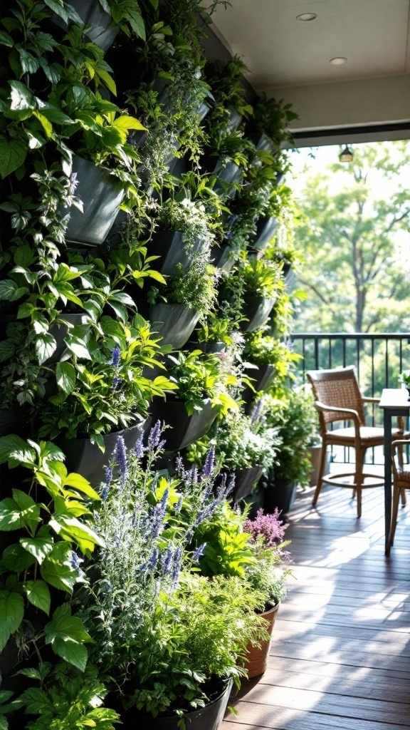 Vertical balcony garden