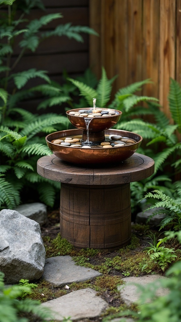 Water fountain in a garden
